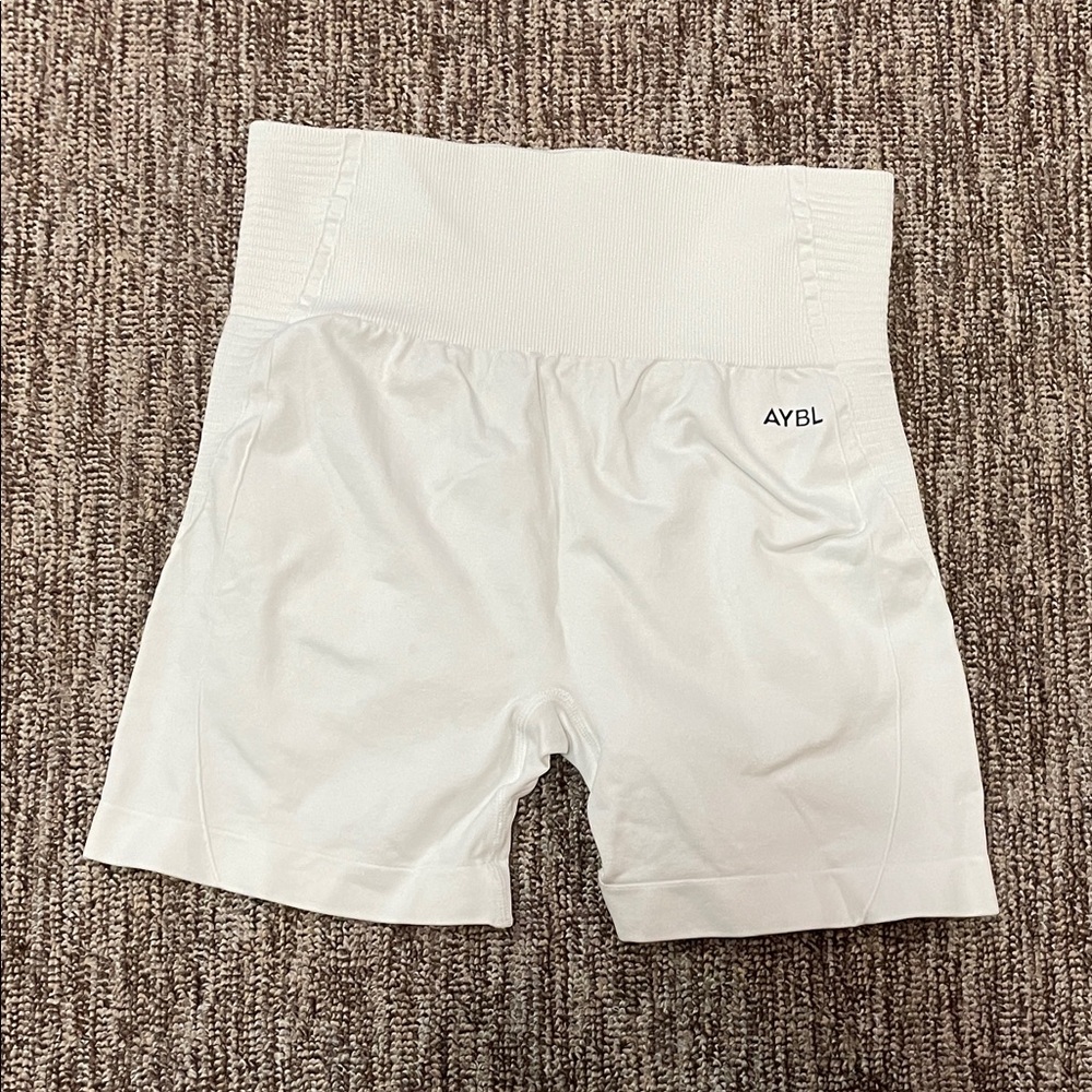AYBL Ivory Seamless High-Waisted Shorts